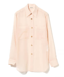 AURALEE / WOOL RECYCLE POLYESTER SHEER CLOTH SHIRT▲