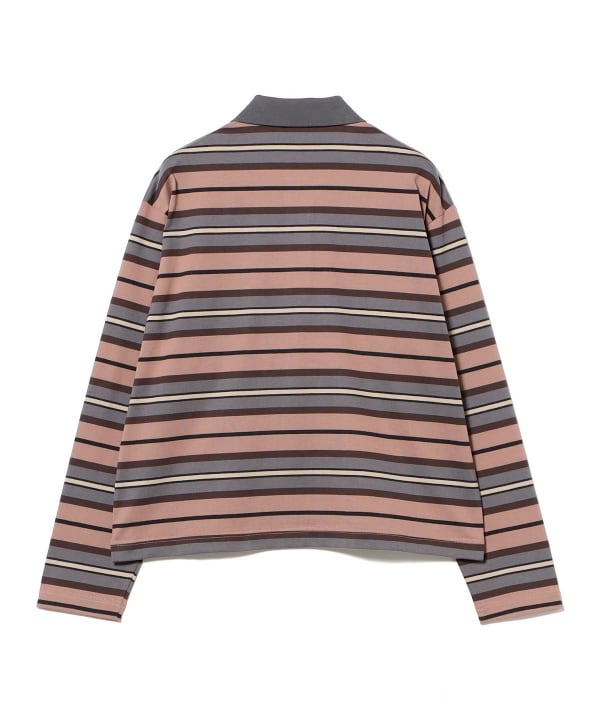 Scye / Multi Stripe Long Sleeve Polo Shirt