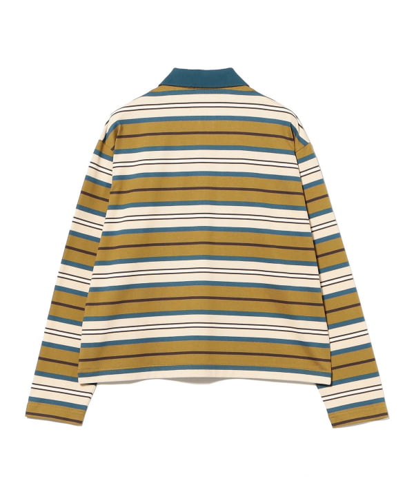 Scye / Multi Stripe Long Sleeve Polo Shirt