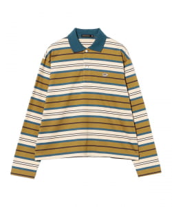 Scye / Multi Stripe Long Sleeve Polo Shirt