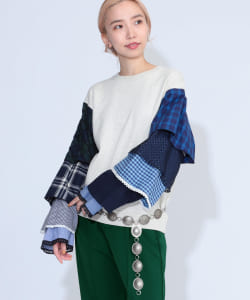 TORI-TO × BEAMS BOY / 袖フリル スウェット