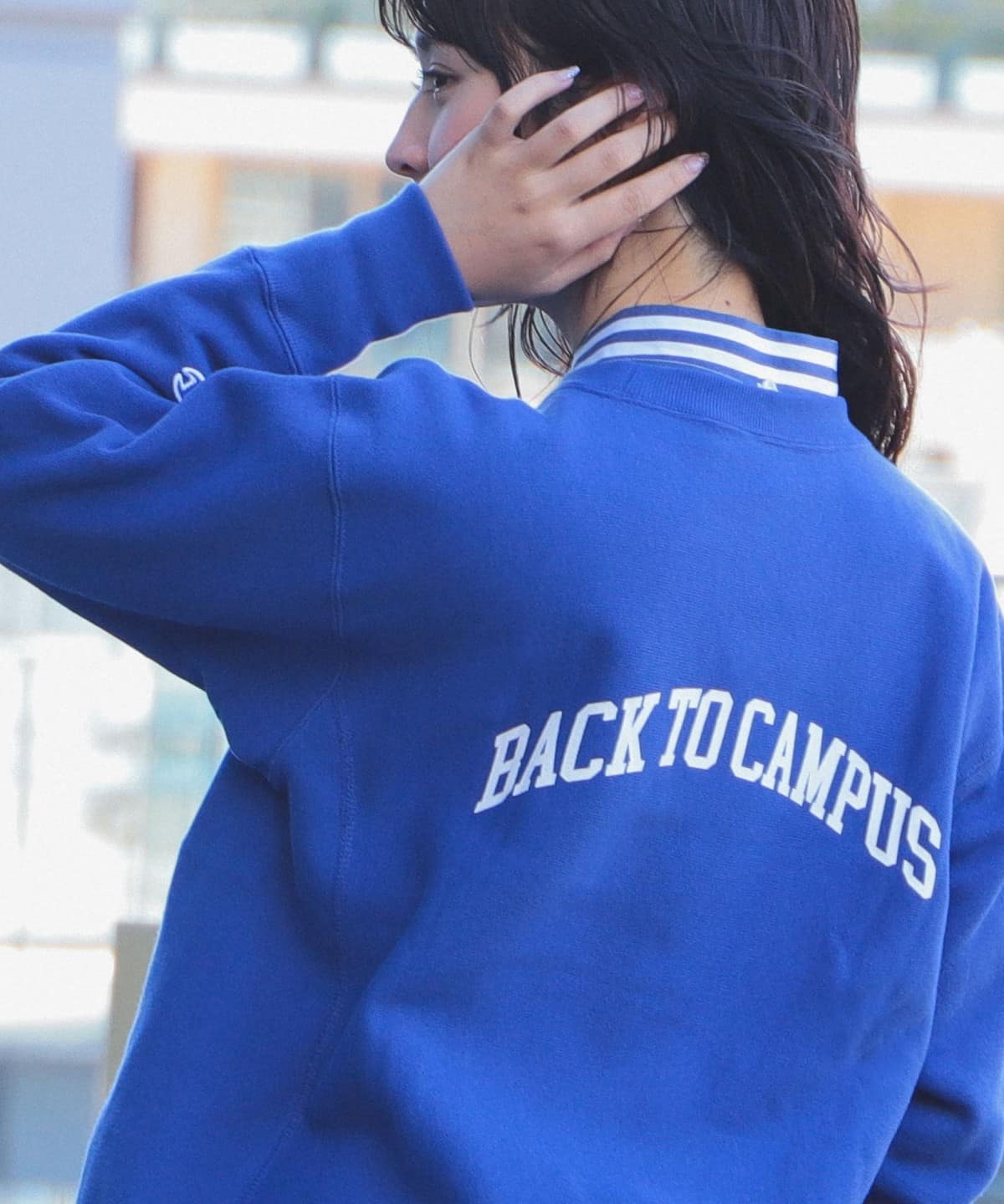 【別注】Champion チャンピオン / ロゴ リバースウィーブ(R) クルーネック スウェット 23FW トップス WOMEN BLUE S 【別注】Champion チャンピオン / ロゴ リバースウィーブ(R) クルーネック スウェット 23FW トップス WOMEN BLUE S