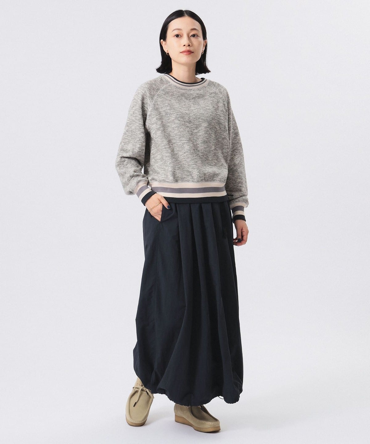 BEAMS BOY（ビームス ボーイ）【+15%ポイントUP】【予約】Healthknit / 別注 ライン リブ クルーネック スウェット（トップス  スウェット）通販｜BEAMS