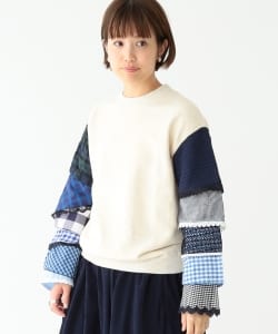 TORI-TO × BEAMS BOY / ウラケ ティアード クルーネック スウェット 18FW