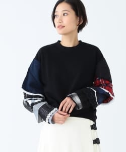TORI-TO × BEAMS BOY / ウラケ ティアード クルーネック スウェット 18FW
