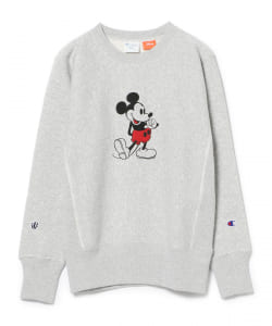 ▲Champion × BEAMS BOY / ミッキーマウス リバースウィーブ スペシャル スウェット Disney（ディズニー）
