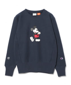 ▲Champion × BEAMS BOY / ミッキーマウス リバースウィーブ スペシャル スウェット Disney（ディズニー）