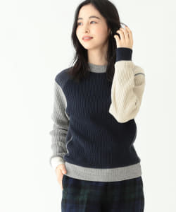 Jackman × BEAMS BOY / ワッフル ミドルネック クレイジー スウェット