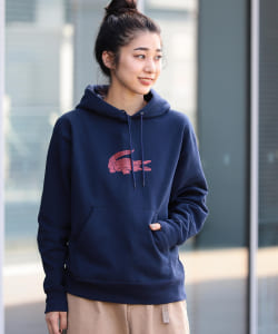 LACOSTE × BEAMS BOY / 別注 プリント フーディー