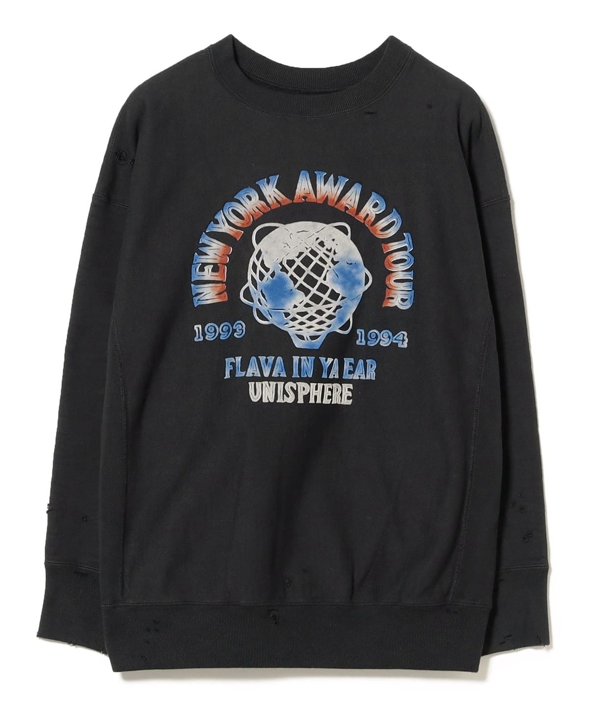 BOWWOW / PRINT SWEAT トップス WOMEN BLACK DAMAGED S BOWWOW / PRINT SWEAT トップス WOMEN BLACK DAMAGED S
