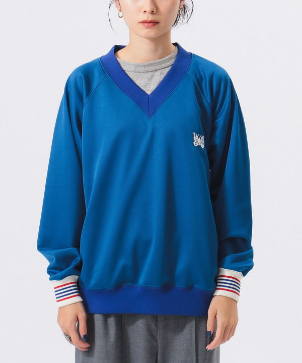 BEAMS BOY（ビームス ボーイ）【別注】NEEDLES / Track V-neck Pullover（トップス スウェット）通販｜BEAMS