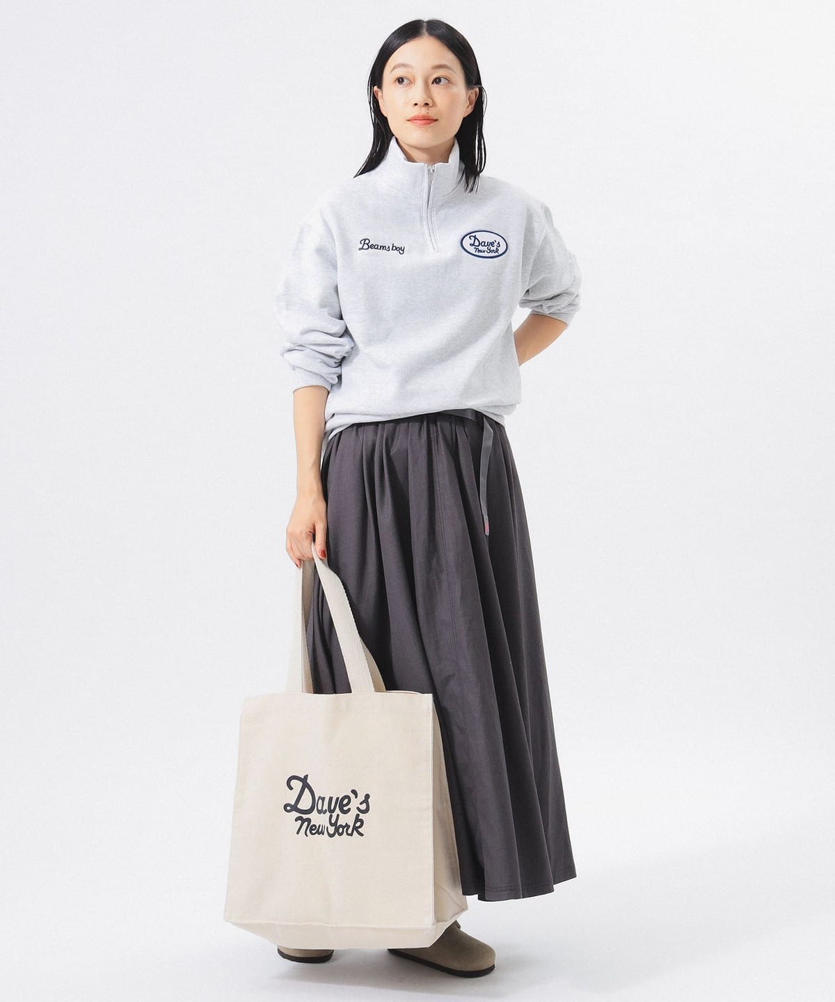 新品未使用Dave's NewYork ハーフジップスウェット BEAMS BEAMS BOY（ビームス ボーイ）【別注】Dave's New York / ハーフ