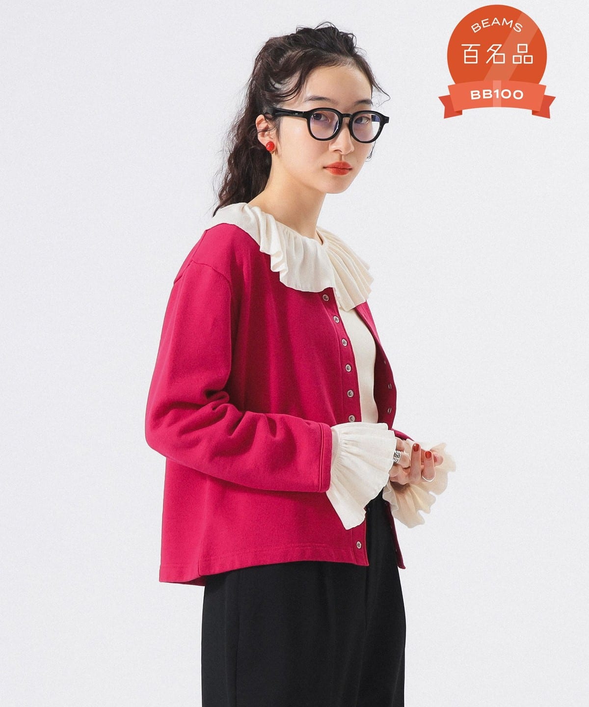 リングドット カーディガン トップス WOMEN PINK 2 リングドット カーディガン トップス WOMEN PINK 2