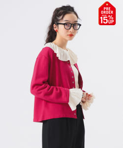 【+15%ポイントUP】リングドット カーディガン