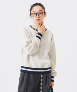 【別注】Healthknit / ライン リブ クルーネック スウェット