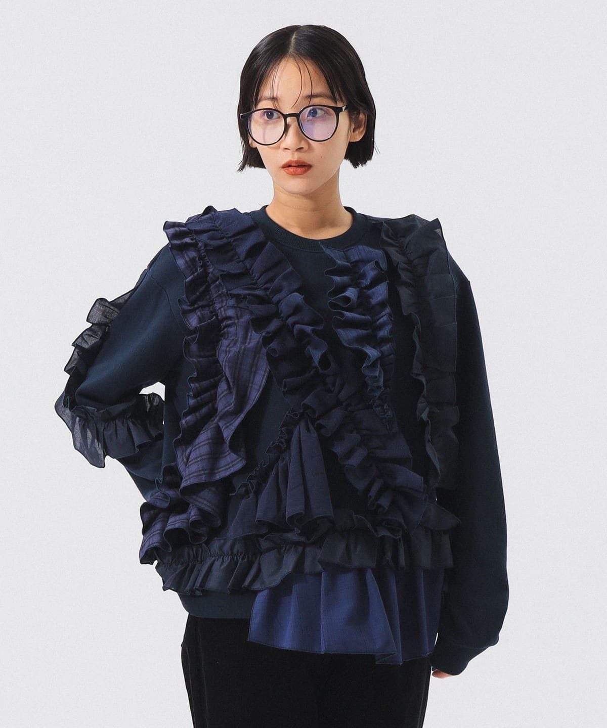 【別注】TORI-TO トリト / ティアード スウェット トップス WOMEN NAVY ONE SIZE 【別注】TORI-TO トリト / ティアード スウェット トップス WOMEN NAVY ONE SIZE