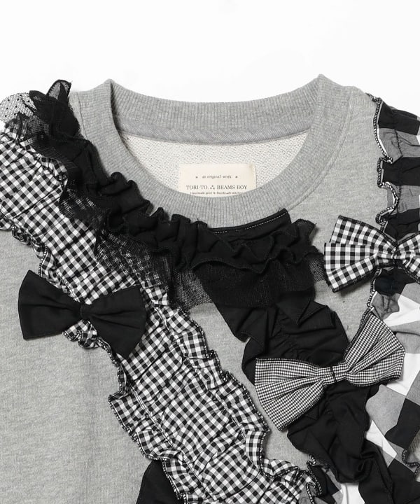 BEAMS BOY 【別注】TORI-TO / リボン スウェット シャツ BEAMS BOY（ビームス ボーイ）【別注】TORI-TO / リボン スウェット