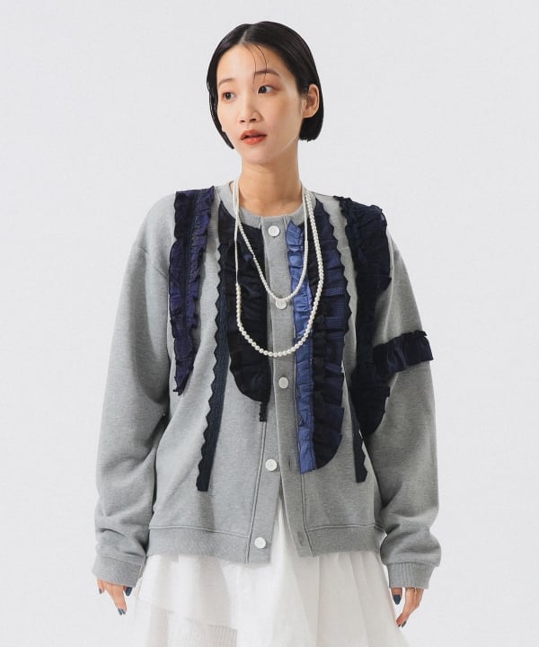 BEAMS boy 日本製　ブラック　カーディガン