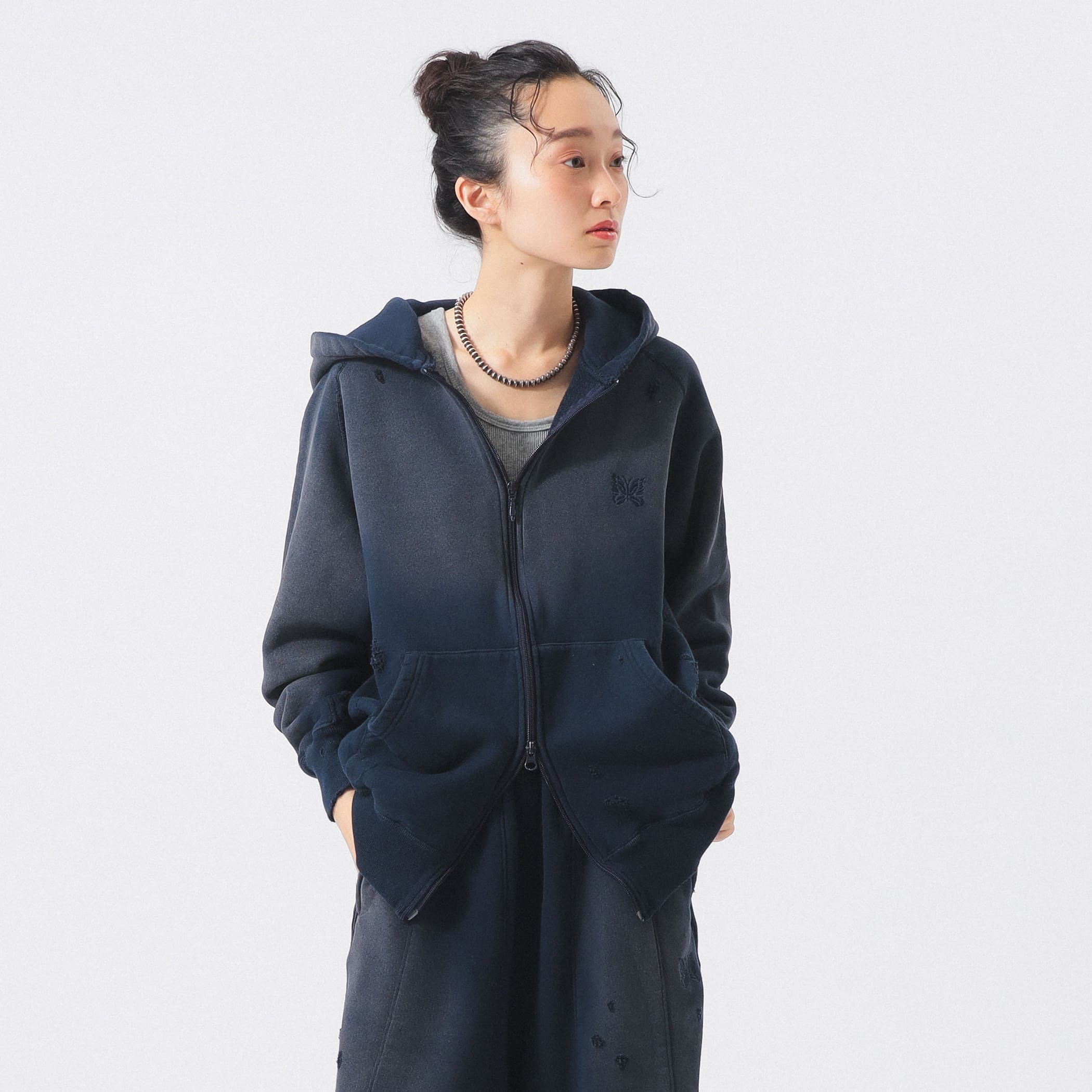 画像追加【別注】BEAMS/NEEDLES スウェットジップ　トラックフーディー BEAMS JAPAN（ビームス ジャパン）【別注】NEEDLES / ジップ