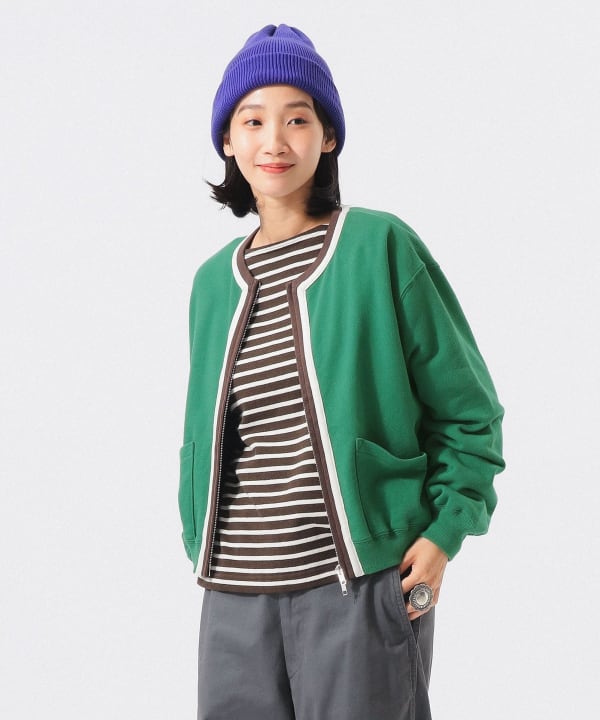 【+10%ポイントUP】スリートーン スウェット カーディガン