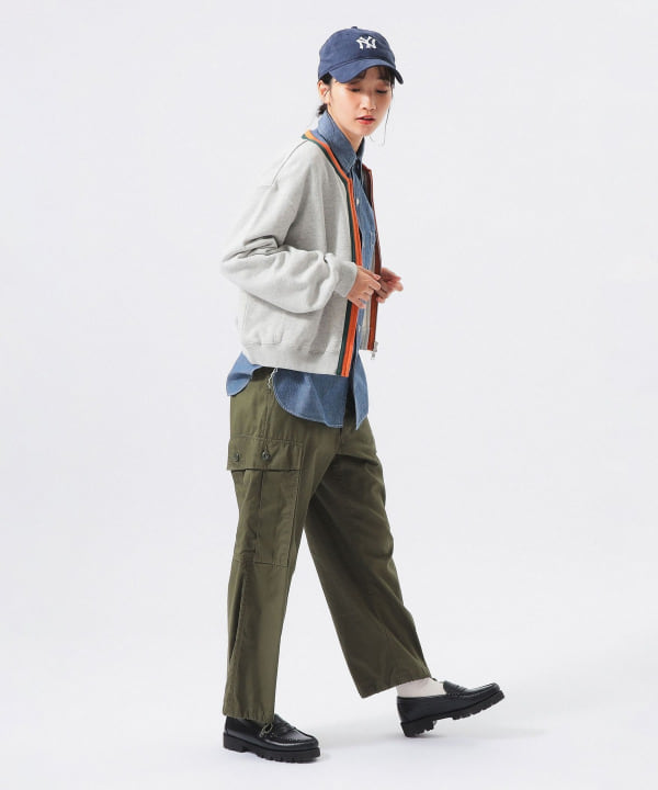 【+10%ポイントUP】スリートーン スウェット カーディガン Model： H165 B80 W59 H85　Size： 1
