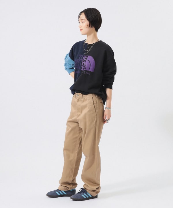 【別注】THE NORTH FACE PURPLE LABEL / アシメ ロゴ スウェット 26FW Model : H166 B84 W60 H86　Size : WS