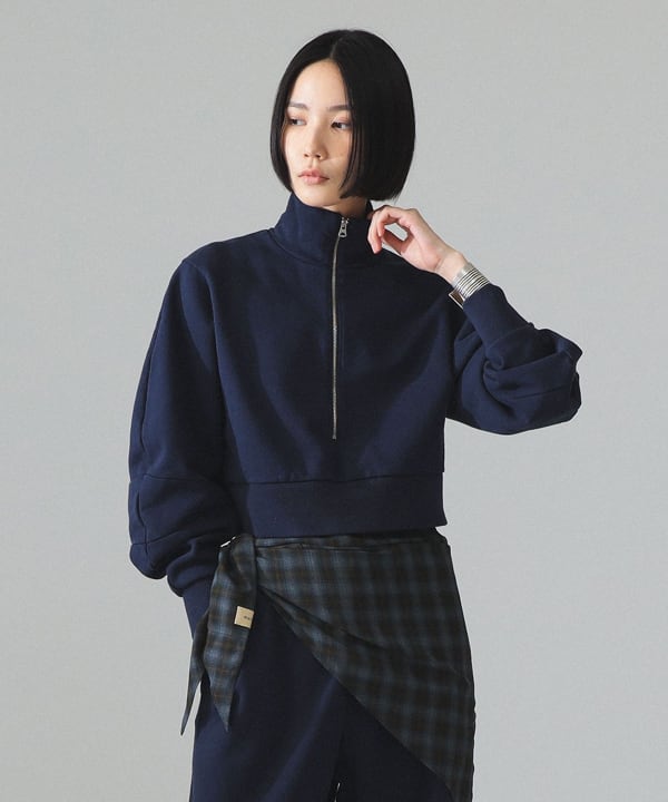 maturely / ロング ジップ スタンド オーガニック コットン Model : H173 B77 W57 H82　Size : 1