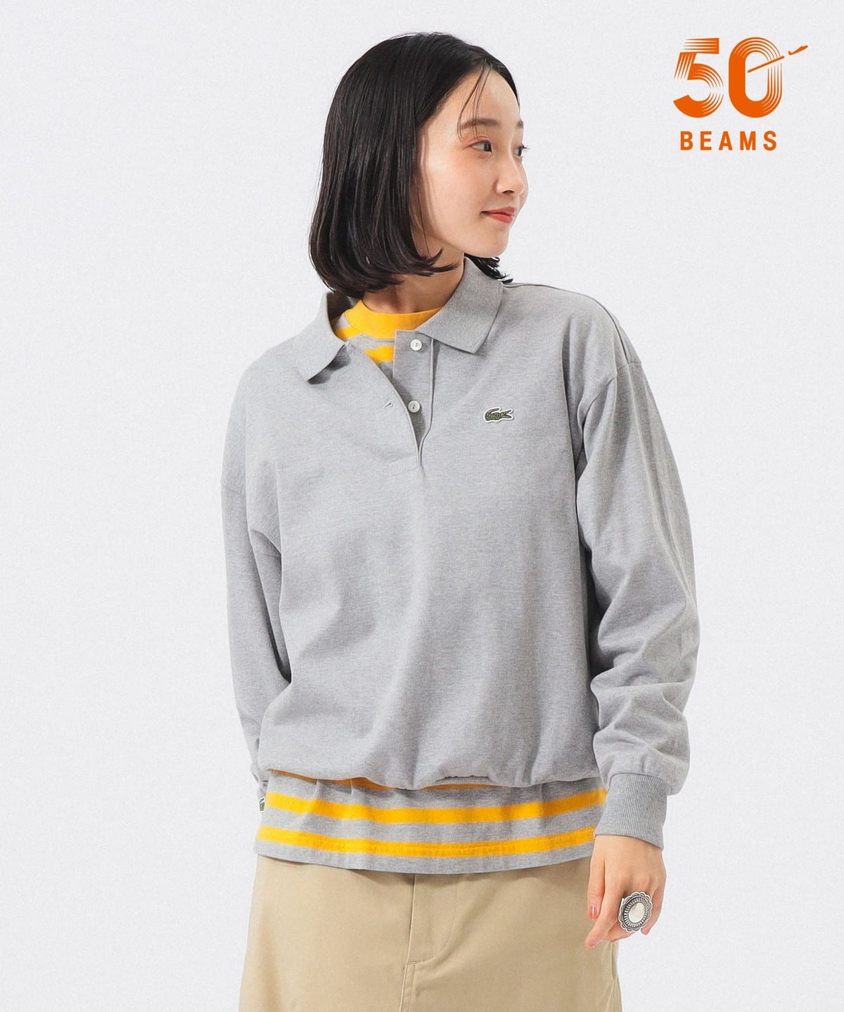 LACOSTE for BEAMS/別注ポロシャツ24SSサイズ2 BEAMS BOY（ビームス ボーイ）【別注】LACOSTE / ポロシャツ（トップス