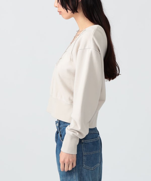 〈WOMEN〉レース アップ スウェット