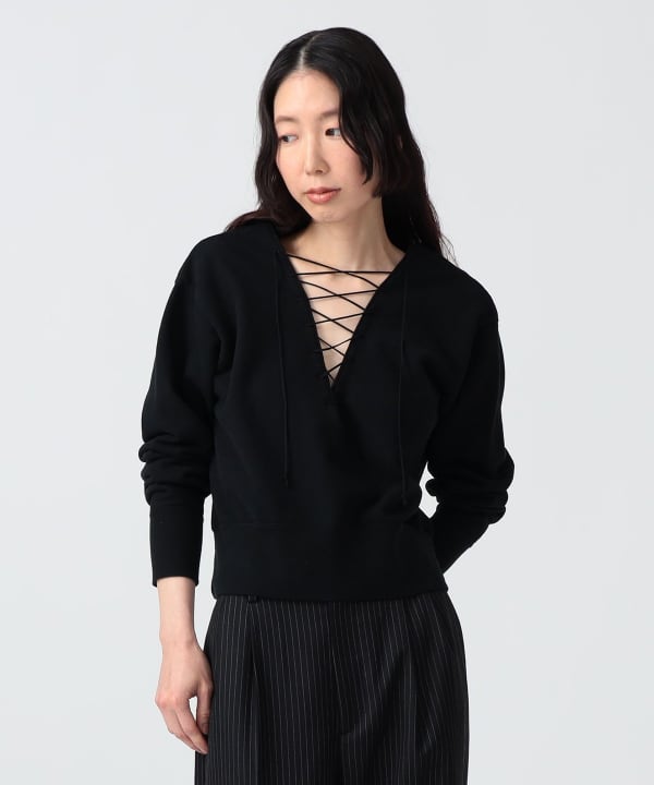 〈WOMEN〉レース アップ スウェット