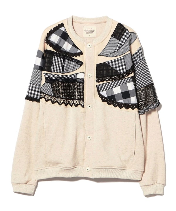 【別注】TORI-TO × BEAMS BOY / パッチワーク カーディガン
