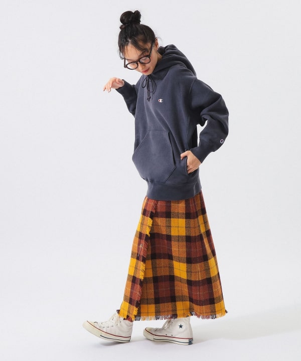 【別注】Champion × BEAMS BOY / リバースウィーブ(R) フーディー Model : H161 B76 W60 H82　Size : S SIZE