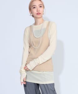 〈WOMEN〉BEAMS JAPAN / ロングスリーブカットソー ＋ タンクトップ