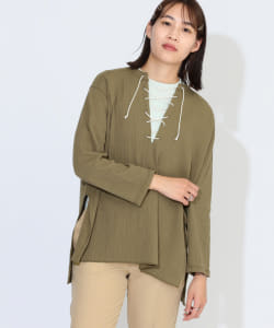 〈WOMEN〉BEAMS JAPAN / レースアップ ロングスリーブ