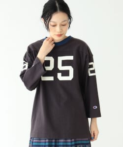 Champion × BEAMS BOY / 別注 3/4スリーブ フットボール Tシャツ