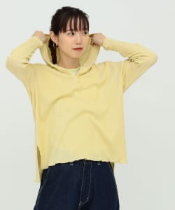 〈WOMEN〉BEAMS JAPAN / リブ ヘンリーネック パーカー