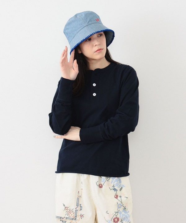 BEAMS BOY（ビームス ボーイ）Healthknit × BEAMS BOY / 別注 ヘンリー ネック ロングスリーブ（Tシャツ・カットソー  カットソー）通販｜BEAMS