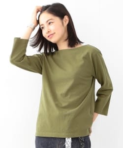 BEAMS BOY / 天竺 バスクシャツ 7分袖