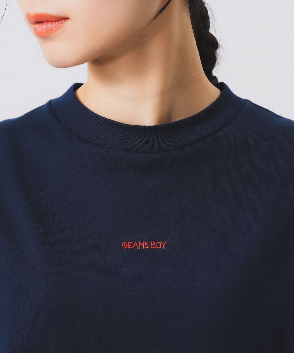 BEAMS BOY（ビームス ボーイ）ボーイ ミニロゴ ロングスリーブ Tシャツ 