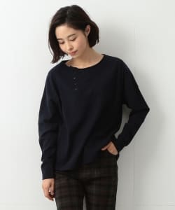 BEAMS BOY / アシンメトリー ヘンリーネック 7分袖