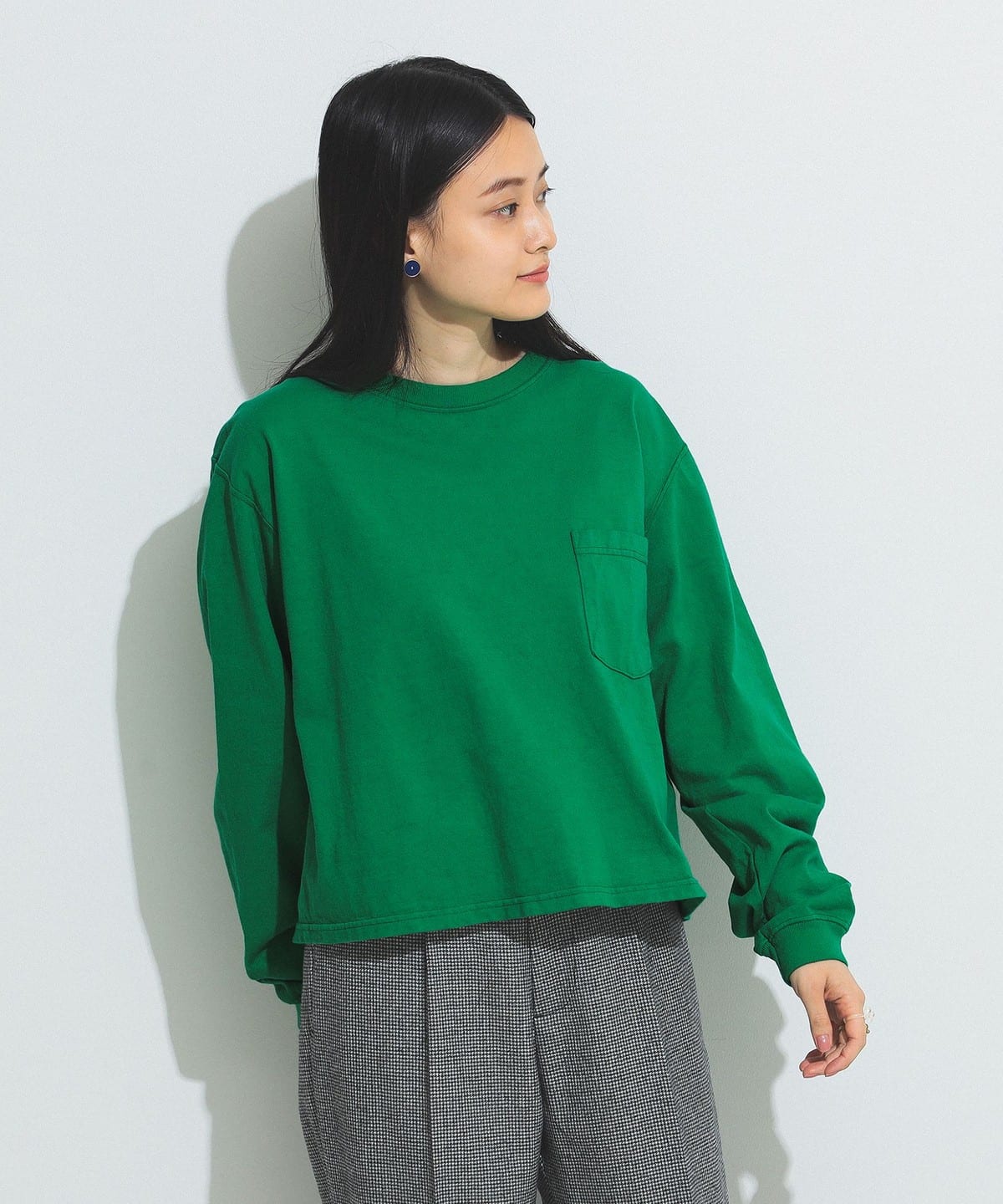Goodwear グッドウェア / カスタム ビッグ ロングスリーブ Tシャツ Tシャツ・カットソー WOMEN GREEN M Goodwear グッドウェア / カスタム ビッグ ロングスリーブ Tシャツ Tシャツ・カットソー WOMEN GREEN M