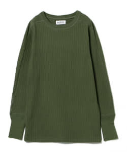 BEAMS BOY / デンマーク軍 リブ クルーネック