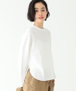 BEAMS BOY / シアサッカー スリット 7分袖 カットソー