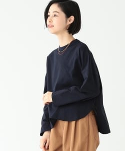 BEAMS BOY / シアサッカー スリット 7分袖 カットソー