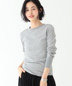 BEAMS BOY / リブ クルーネック ロングスリーブ