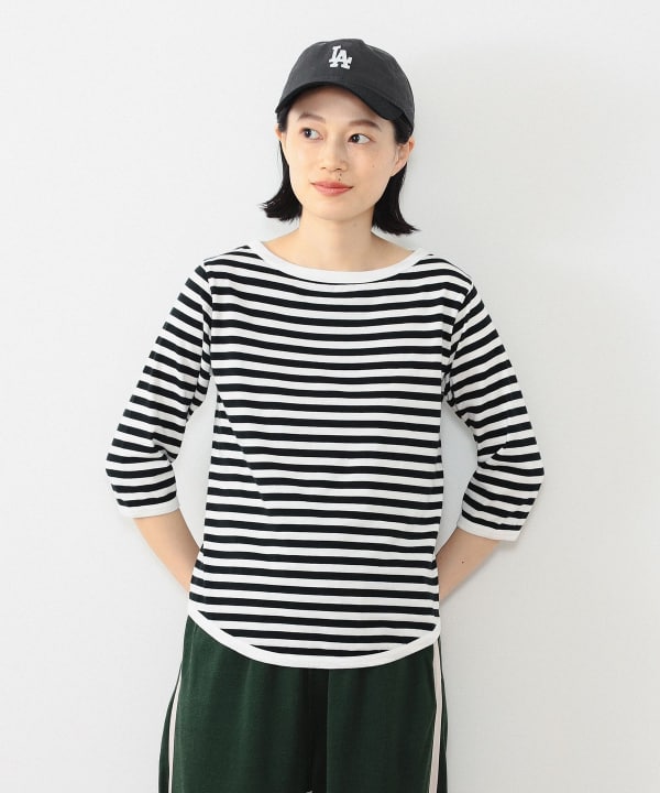 tシャツ Tシャツ BEAMS BOY / ラインディテール ハーフジップ プル