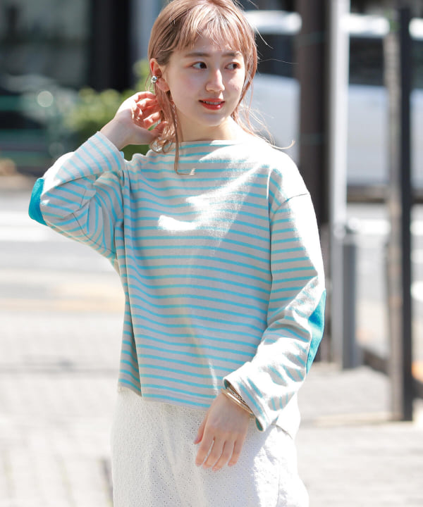 Beams Boy ビームス ボーイ Beams Boy エルボーパッチ バスク ロングスリーブ Tシャツ 21ss Tシャツ カットソー カットソー 通販 Beams