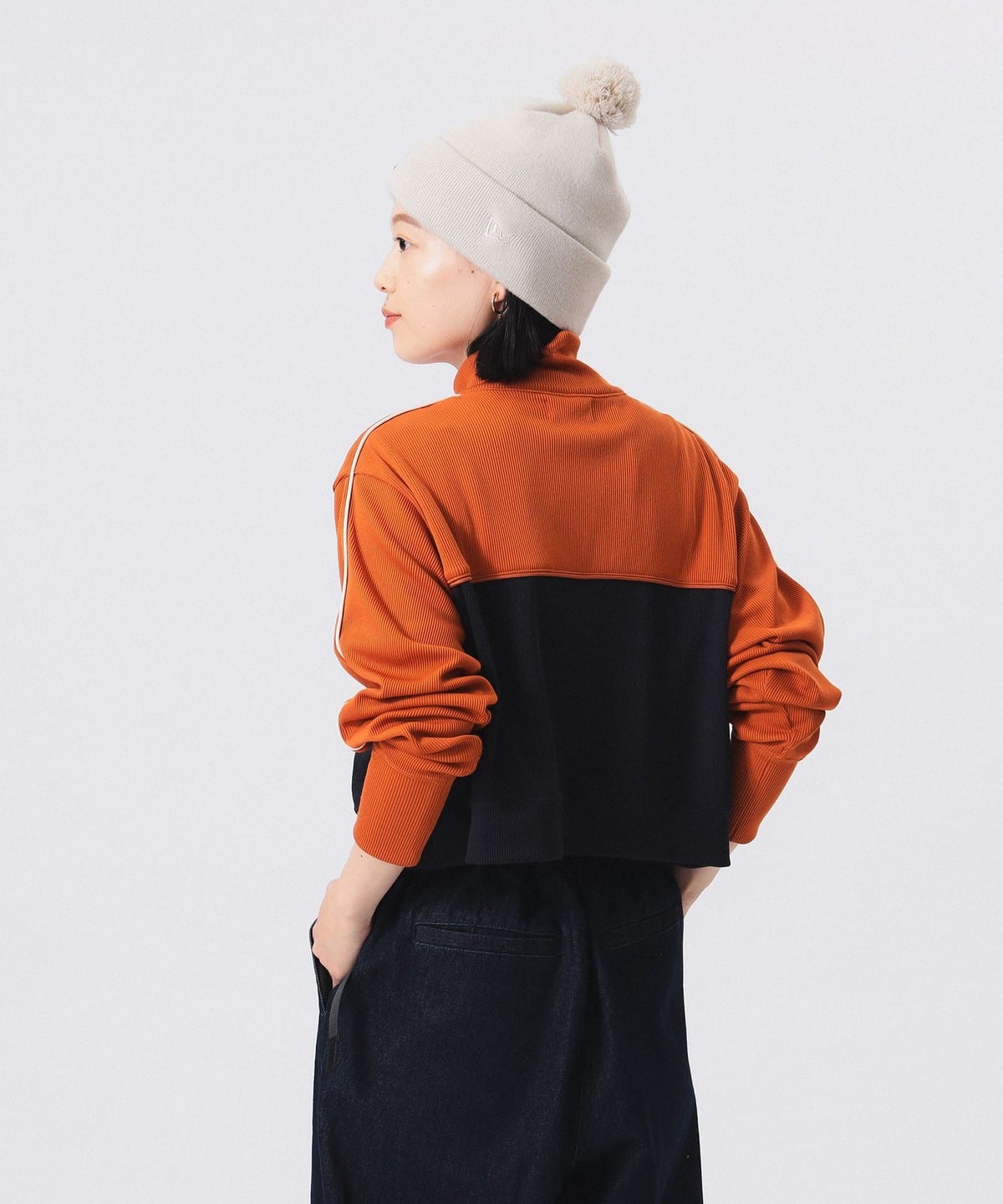ライン ディティール フルジップ ロングスリーブ Tシャツ・カットソー WOMEN ORANGE ONE SIZE ライン ディティール フルジップ ロングスリーブ Tシャツ・カットソー WOMEN ORANGE ONE SIZE