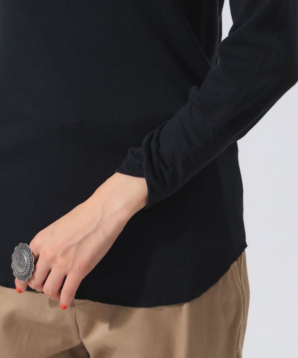 BEAMS BOY(ビームス ボーイ)リブ クルー 3/4 カットソー BEAMS BOY(ビームス ボーイ)リブ クルー 3/4 カットソー