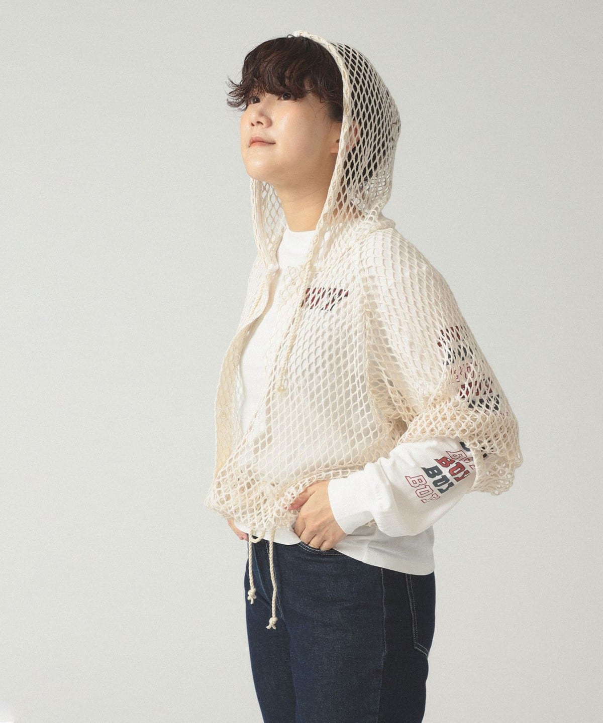 BEAMS BOY（ビームス ボーイ）ビッグ メッシュ フーディー